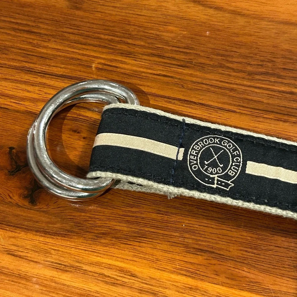 Canvas Black & Tan Ring Belt Size 26
